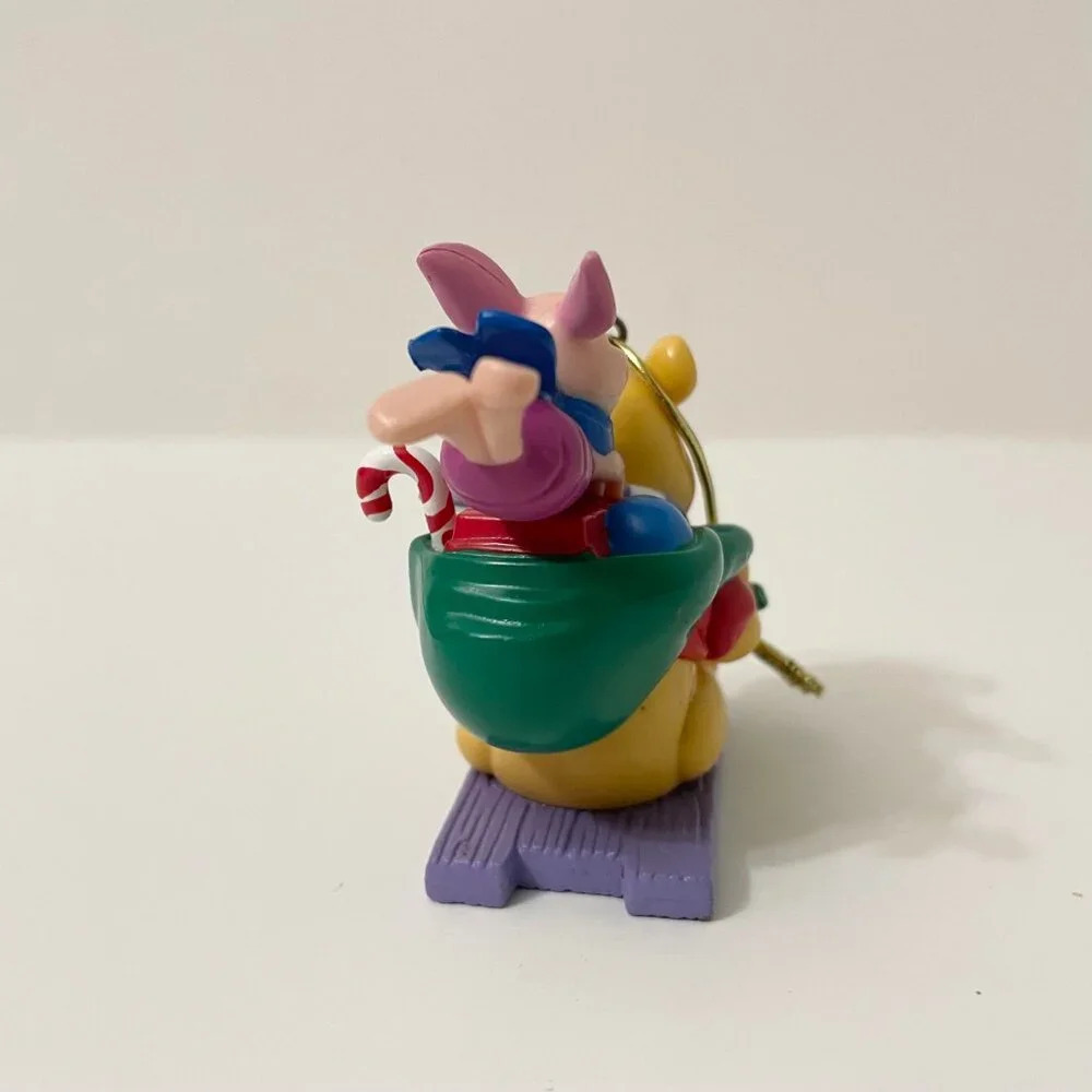 Disney Noma Winnie The Pooh And Piglet Christmas Tree Ornament Sleigh Sled - Picture 7 of 16